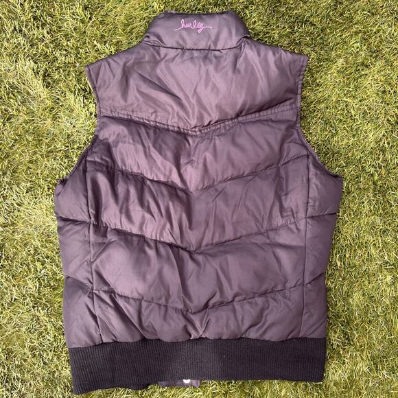 Hurley Vintage Y2K Retro Puffer Down Filled Snowboard Ski Insulated Vest S/M - Picture 11 of 13